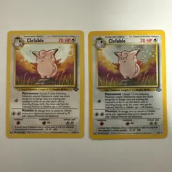 Clefable 1/64 Jungle Set 1999 Holofoil Rare Pokemon Card And 17/64 Non Holo Both - Image 1