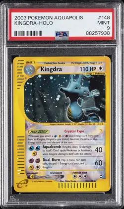 2003 POKEMON AQUAPOLIS #148 KINGDRA-HOLO PSA 9 - Image 1