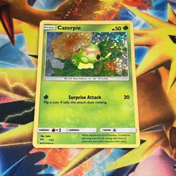 Caterpie 1/12 Holo MCDONALDS 2019 Moderate Play Pokemon Card - Image 1
