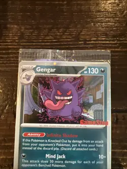 Pokemon TCG Gengar GameStop Exclusive Stamped Promo Card SEALED - Image 3
