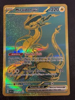 2024 POKEMON PALDEAN FATES MIRAIDON EX 243/091 HYPER RARE - Image 1