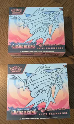 IN HAND Pokemon Chaos Rising Pokemon Center Elite Trainer Box ETB x2 SHIPS 2DAY! - Image 1