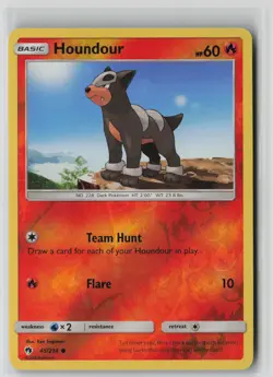 Houndour 45/214 Common Lost Thunder Pokemon Reverse Holo NM - Image 1