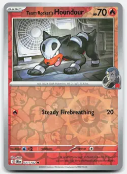 Team Rocket's Houndour Common Destined Rivals Reverse Holo 037/182 NM/M Pokemon - Image 1