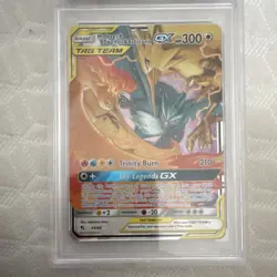 Pokemon 2019 Hidden Fates Moltres & Zapdos & Articuno GX TAG TEAM 44/68 PSA 9 EN - Image 2