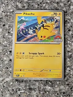 Pokemon TCG Pikachu SVP190 - S&V World Champ 2024 Promo Card - Sealed! Near Mint - Image 1