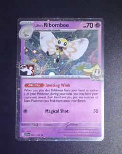 Pokemon TCG Lillie's Ribombee 067/159 Prize Pack Stamped Cosmo Holo w/ Swirl NM - Image 1