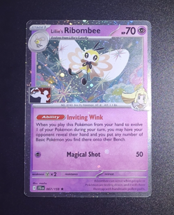 Pokemon TCG Lillie's Ribombee 067/159 Prize Pack Stamped Cosmo Holo w/ Swirl NM - Image 3