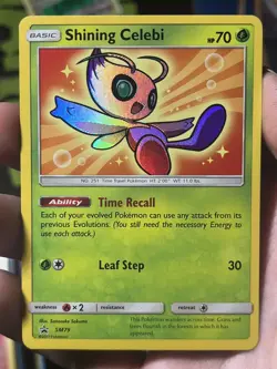 Shining Celebi SM79 Shining Legends Promo Holo English HP 70 Pokemon TCG LP - Image 1