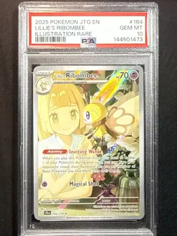 POKEMON JOURNEY TOGETHER ILLUSTRATION RARE LILLIE'S RIBOMBEE PSA GEM MINT 10 - Image 1