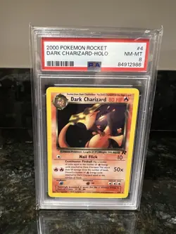 Dark Charizard #4 Holo 2000 Pokemon Rocket PSA 8 - English - Image 1