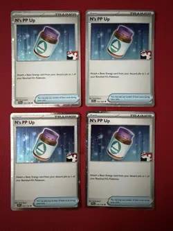 4 Pokemon TCG N's PP Up 153/159 Journey Together Cosmos Holo Play Stamped Prize - Image 1