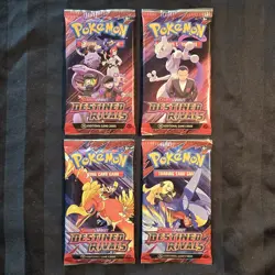 Pokemon Destined Rivals - 4x Booster Packs Art Set - Factory Sealed - Image 1