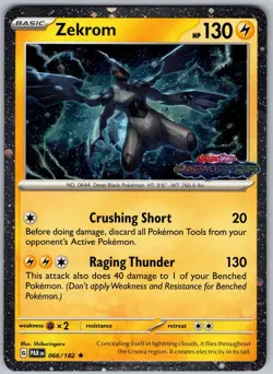 Zekrom Paradox Rift Stamped 066/182 Holo Pokemon Holo NM - Image 1