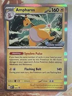 Pokemon Ampharos 075 Prerelease Stamped Promo Chaos Rising NM/M - Image 1