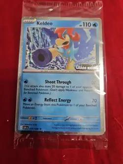 Pokemon TCG Keldeo 19/86 Chaos Rising Stamped Promo Sealed - Image 1