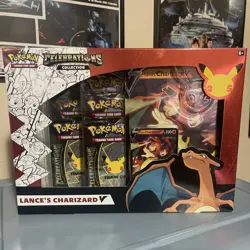 Pokemon TCG: Celebrations Collection Box [Lance's Charizard V Oversize] (2021) 820650809392 - Image 1