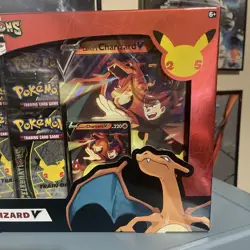Pokemon TCG: Celebrations Collection Box [Lance's Charizard V Oversize] (2021) 820650809392 - Image 2