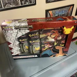 Pokemon TCG: Celebrations Collection Box [Lance's Charizard V Oversize] (2021) 820650809392 - Image 5