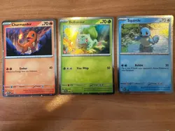 Pokemon 151 Promo Bulbasaur Charmander Squirtle SVP 046 047 048 Holos - Image 1