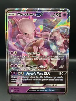 Pokemon TCG - Mewtwo GX - SM196 - Sun & Moon Promo - Ultra Rare (2019) NM - Image 1