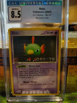 2005 Pokemon: NATU 66/107 - [Reverse Holo] - [EX Deoxys Set] - Mint - PSA 8.5 - Image 1