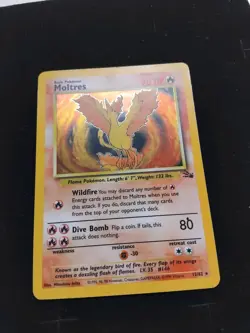 Pokemon TCG Moltres 12/62 Fossil Holo LP/NM - Image 2