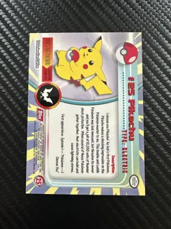 Pokemon Pikachu #25 Topps Tv Animation Edition RED LOGO NM - Image 2