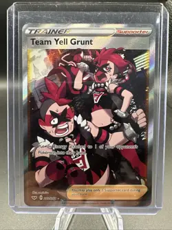 Team Yell Grunt (Full Art) 202/202 Ultra Rare Sword & Shield Base Pokemon TCG - Image 1