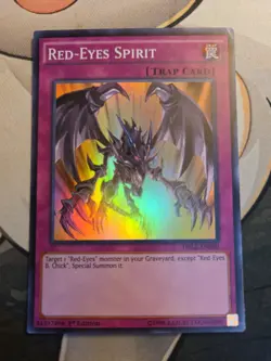 Yugioh! Red-Eyes Spirit - 1st Ed Super Rare - DRL2-EN020 - VLP - Image 1