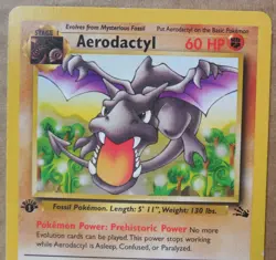 Aerodactyle 16/62 Rare Non-Holo 1st Edition Fossil Set Pokemon Card MP - Image 2