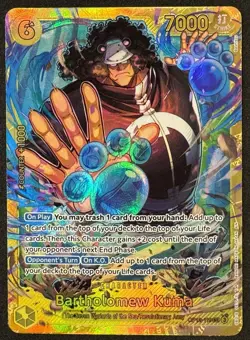 Bandai Bartholomew Kuma OP12-119 SEC Alternate Art Foil 7000 Power 6 Cost ENG - Image 1