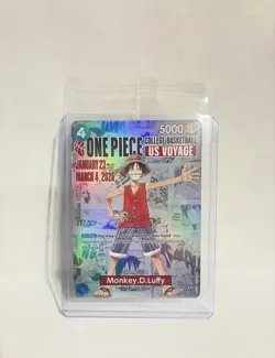 One Piece Monkey D. LuffyUS Voyage CollegeBasketball Promo CardGonzaga SEALED - Image 1