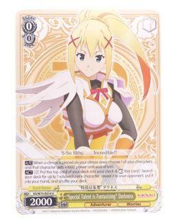 Weiss Schwarz Konosuba Darkness KS/W75-E014 U English Anime Trading Card - Image 1