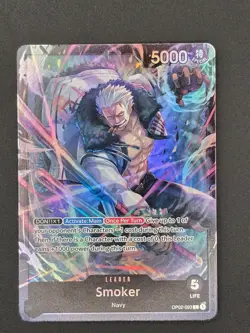 One Piece Card Game Smoker Op02-093 Alt Art Leader Paramount War English - Image 1
