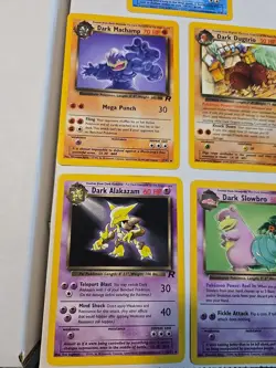 Dark Pokemon 5 Card Lot Team Rocket 2000 Non-Holo Rare Gyarados Machamp Etc !!! - Image 2