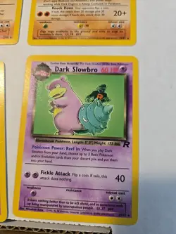 Dark Pokemon 5 Card Lot Team Rocket 2000 Non-Holo Rare Gyarados Machamp Etc !!! - Image 4