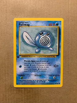 1st Edition SPANISH Poliwag 59/102 Base Set - Common Pokemon Card - NM/Mint - Image 1
