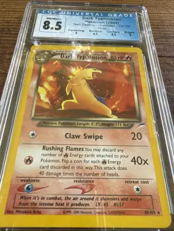 Pokemon TCG Dark Typhlosion Neo Destiny Holo Rare Card 10/105 CGC PSA 8.5 Sub GR - Image 3