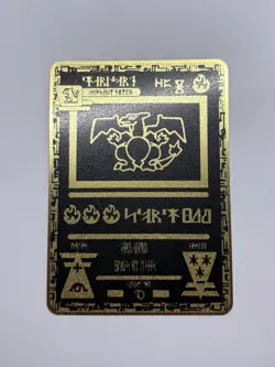 Pokemon Black & Gold Metal Charizard Ancient Collectible Card TCG Promo Mint/NM - Image 1