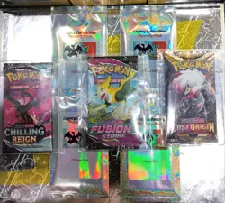 Pokemon TCG Booster Pack Lot Chilling Reign Fusion Strike Lost Origins NEW 🔥 - Image 1