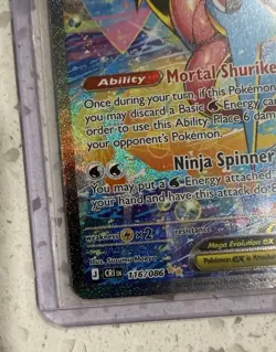 Chaos Rising Mega Greninja EX 116/086 SIR Pokemon TCG - CLEAN LOOKS MINT - Image 4