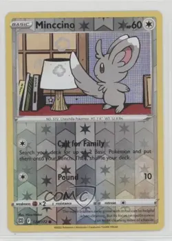 Minccino Reverse Foil Pokemon Sword & Shield Brilliant Stars #124 - Image 1