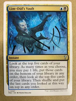 MTG 1x WHITE BORDER Lim-Dul's Vault # 87 Mystery Booster 2 Magic Gathering x1 NM - Image 1