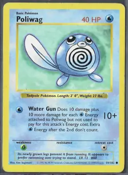 Pokemon TCG - Poliwag Base Set 59/102 Regular Shadowless - Image 3