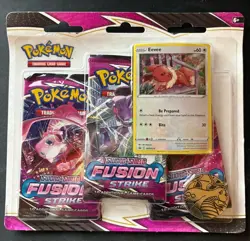 Pokemon TCG Fusion Strike 3 Pack Blister Eevee Promo | Brand New & Sealed #1 - Image 1