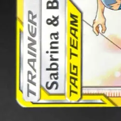 2016-19 Pokemon Gaming SM Black Star Promos Sabrina & Brycen #SM246 - Image 4