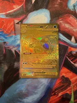 2026 Pokemon Chaos Rising #122/086 Mega Greninja ex Hyper Rare Gold Pack Fresh - Image 1