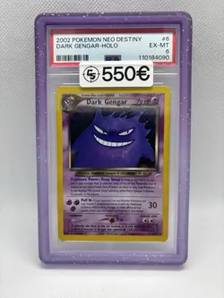 Dark Gengar Holo 2002 Pokemon Neo Destiny PSA 6 CLEAN - Image 1