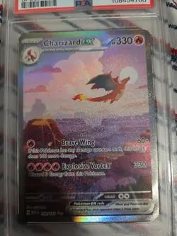 Pokemon Charizard ex 199/165 Scarlet & Violet 151 SIR Holo PSA 8 - Image 1